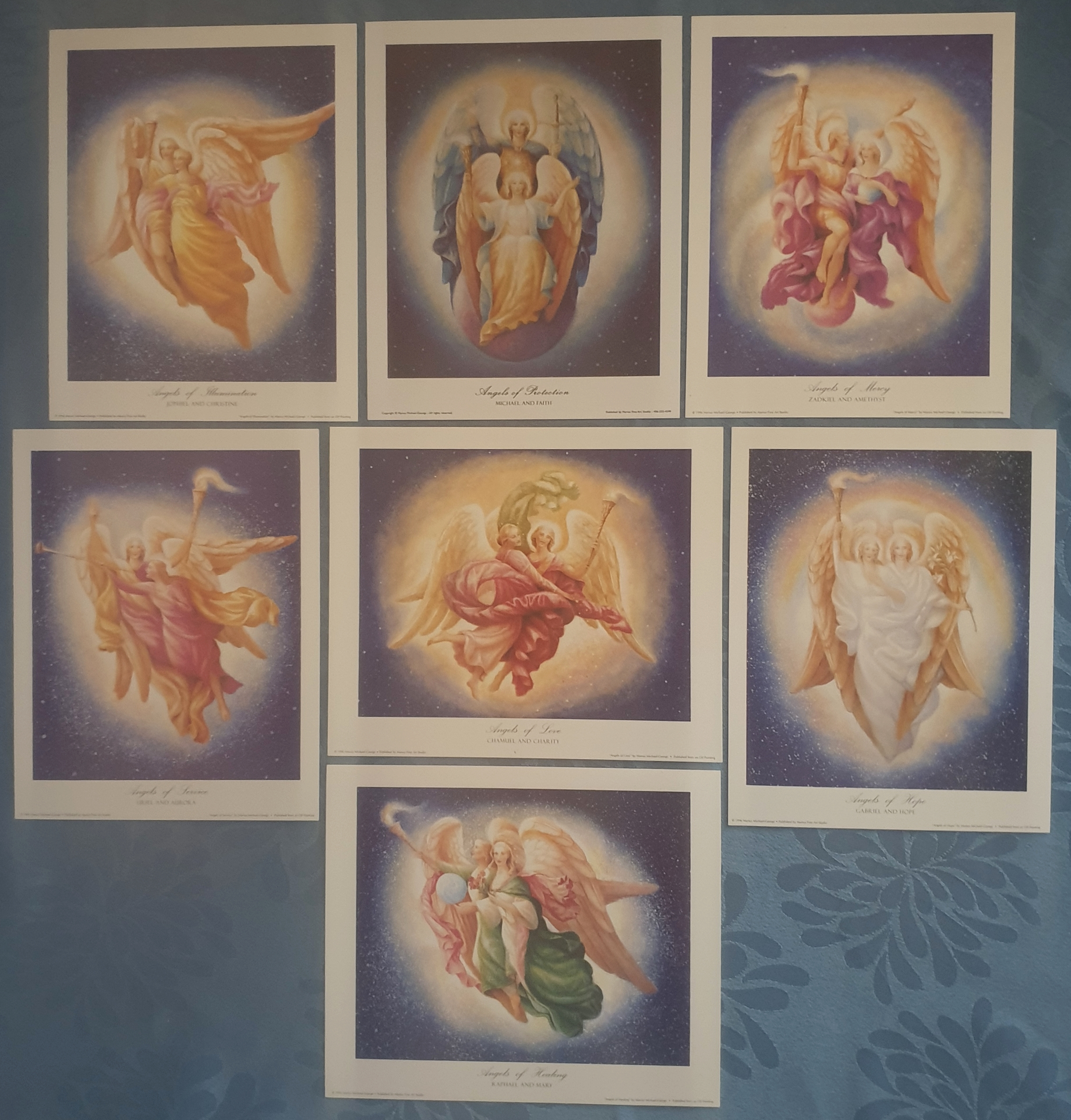 Angel Prints - Set of 7 Archangels & Twin Flame Prints